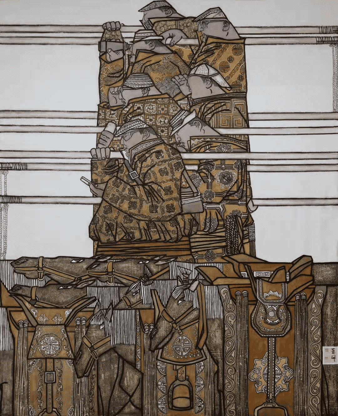中华文化符号和中华民族形象系列云上展——“亮丽北疆 画说黄河”内蒙古美术作品展 第12张